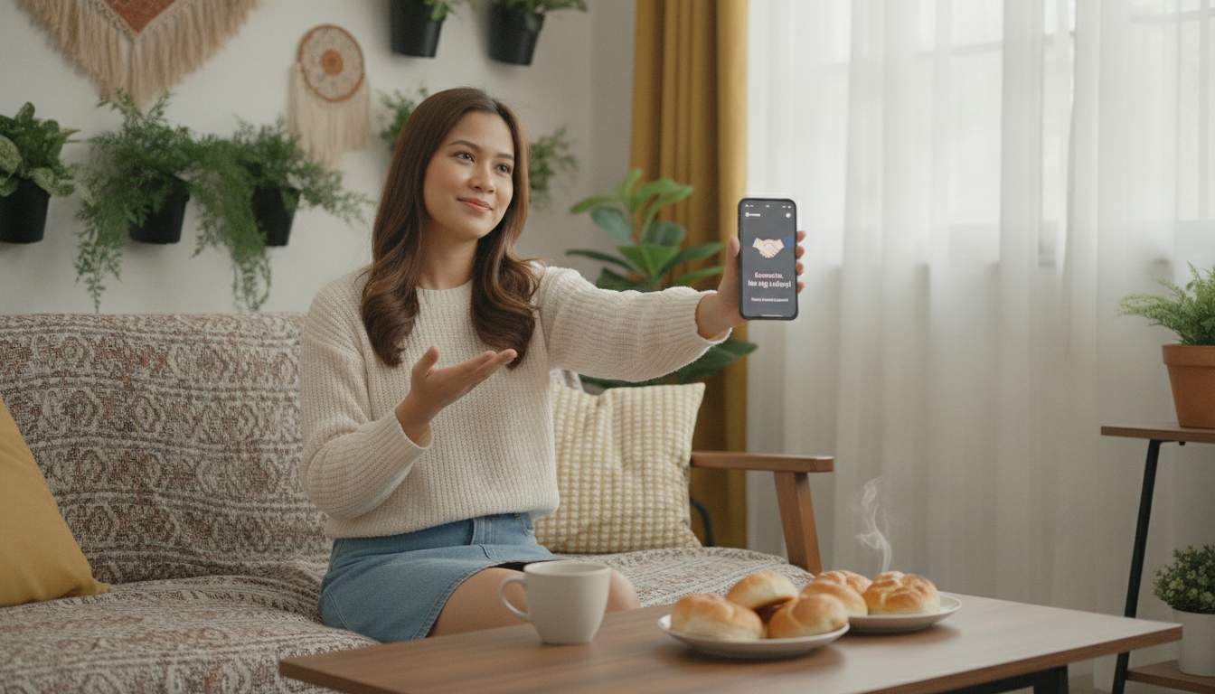 Reach Out to YYYPH Support Filipino woman contacting customer support