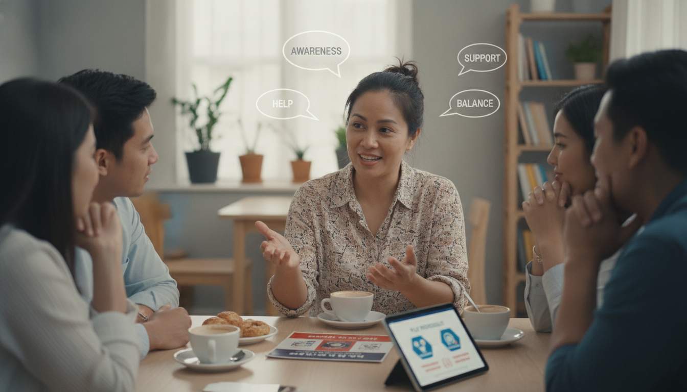 Responsible Gambling Initiatives Filipino woman promoting responsible gambling