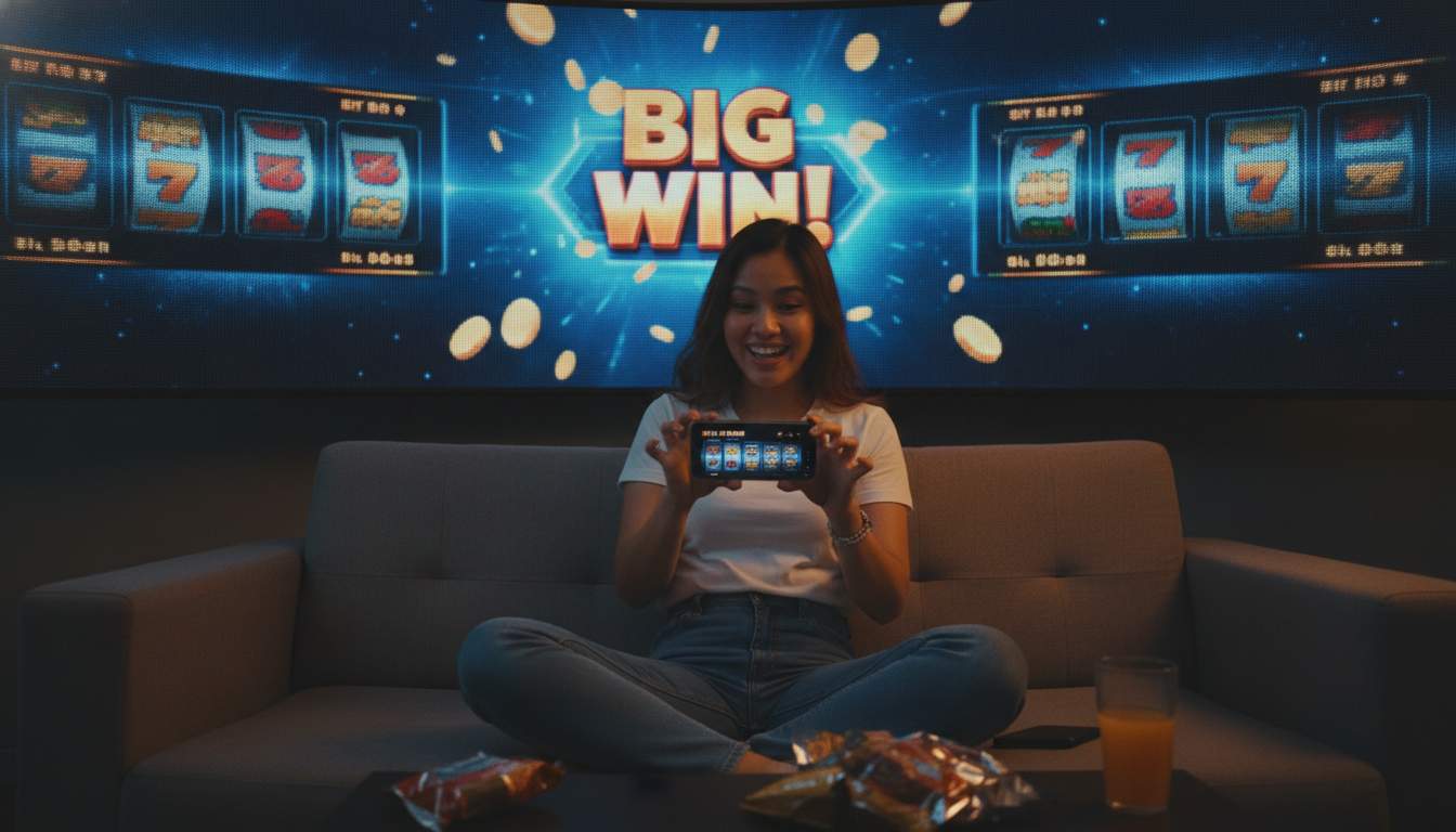Spin to Win at YYYPH Slots Filipino woman enjoying slot games